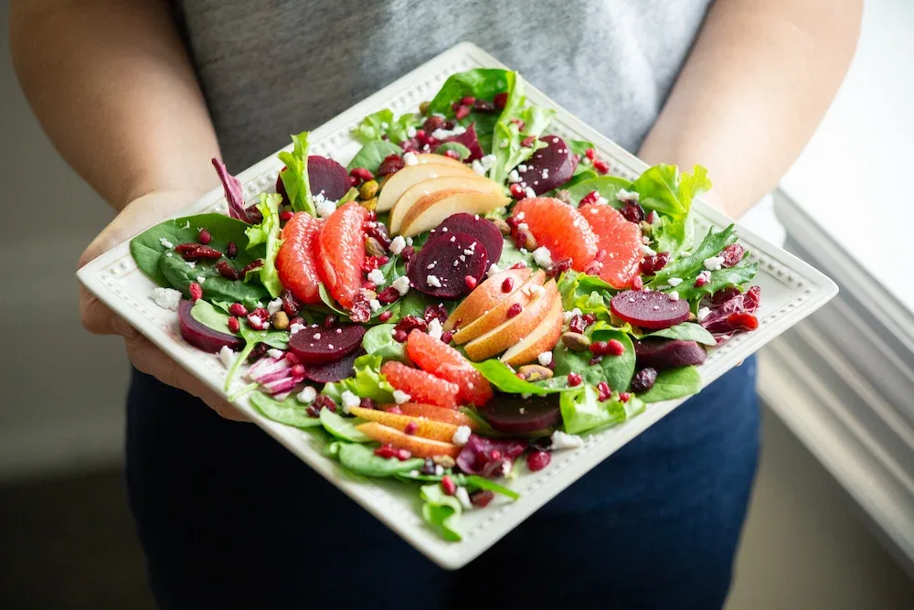 Ruby Red Holiday Salad with Cranberry Vinaigrette