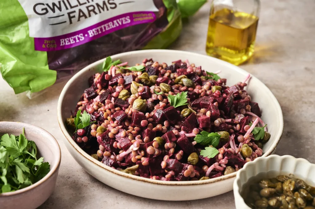 Vegan Spring Beluga Lentil & Beet Salad 1 Beet Salad 06