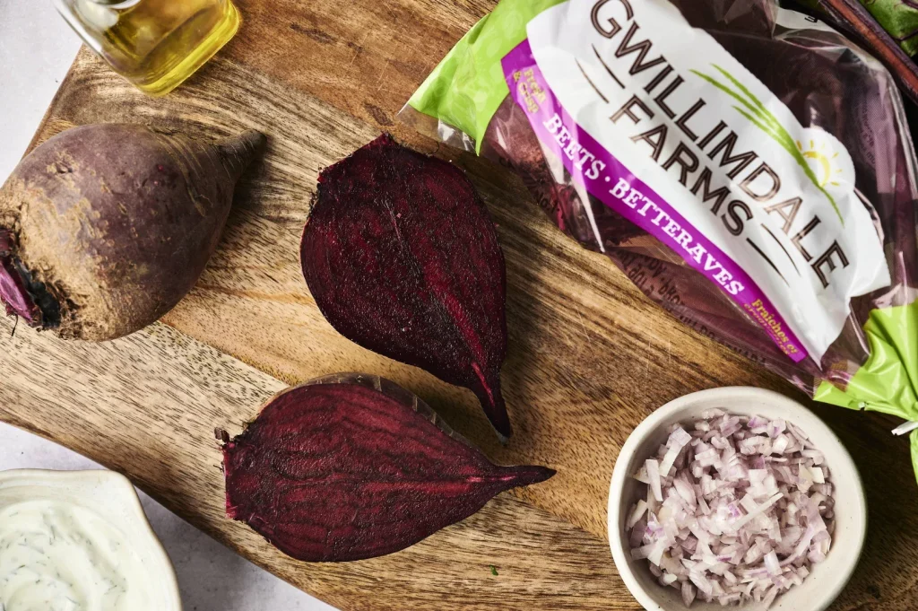 Beet Fritters with Dill Yogurt Sauce 3 Beet Fritters 02