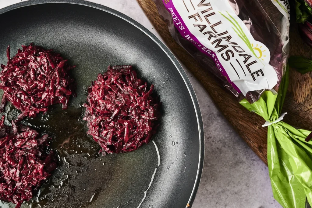 Beet Fritters with Dill Yogurt Sauce 2 Beet Fritters 06