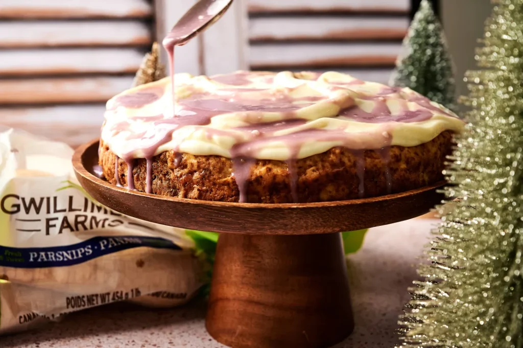 Parsnip cake with Mulled Wine Drizzle 1 Parnip Cake 13