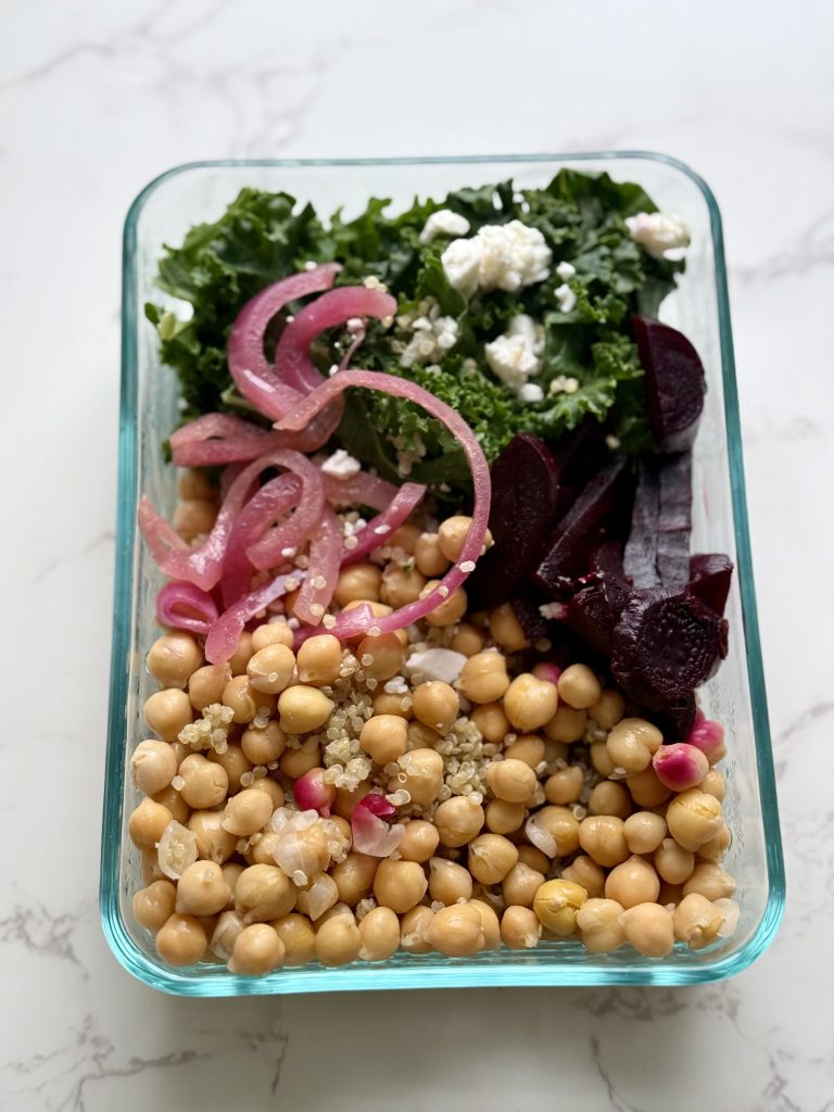 Chickpea Beet Kale Grain Bowl